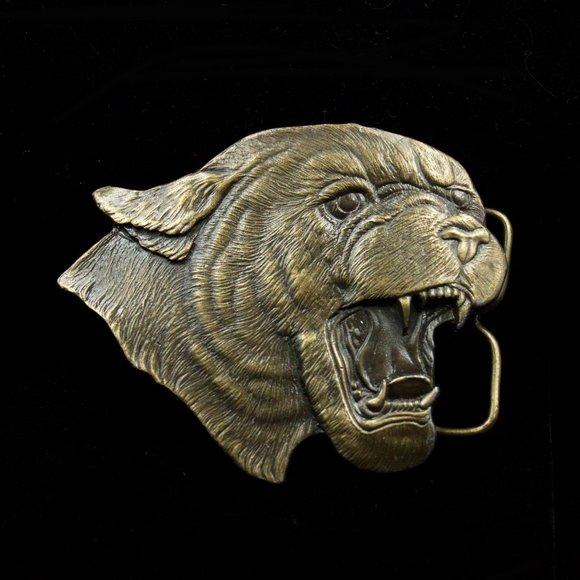 1977 PANTHER BRASS BELT BUCKLE - MAkOC1 - Picture 2 of 5
